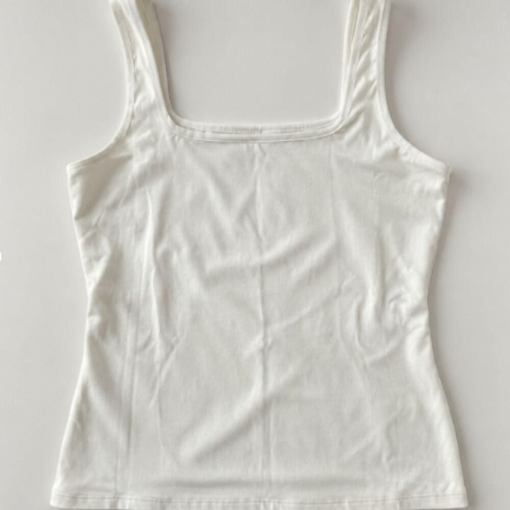 Men's White and Grey Vest
